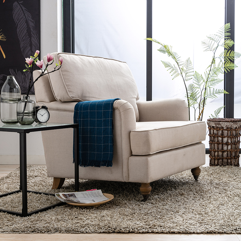 RXC001 Jamestown Arm Chairs Linen Single Sofa Chair