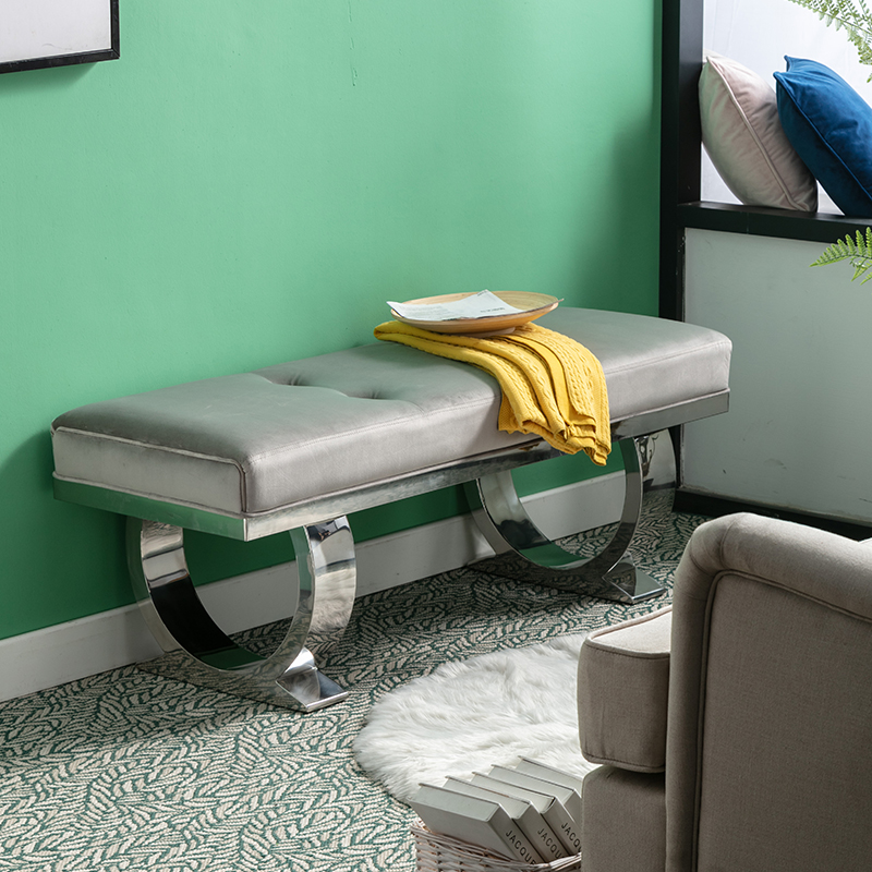 RXC2050 Vivace York Bench Sofa With Chrome Legs